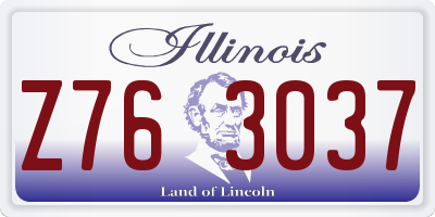 IL license plate Z763037