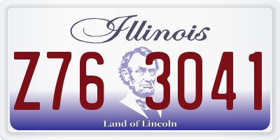 IL license plate Z763041
