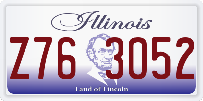 IL license plate Z763052