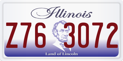IL license plate Z763072