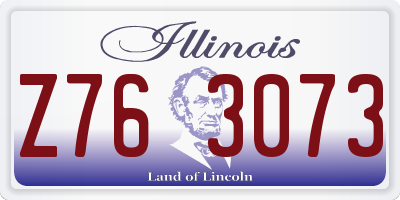 IL license plate Z763073