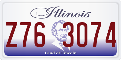IL license plate Z763074