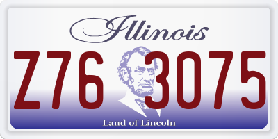 IL license plate Z763075