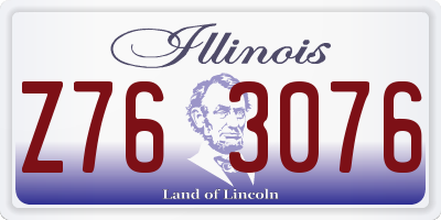 IL license plate Z763076