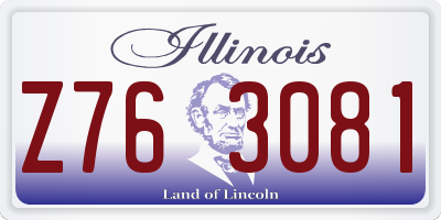 IL license plate Z763081