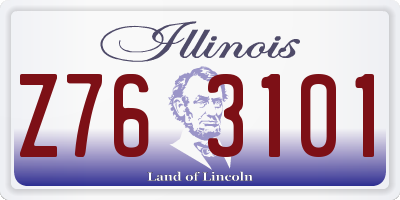 IL license plate Z763101