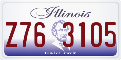 IL license plate Z763105