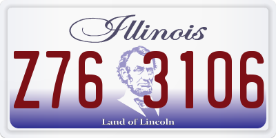 IL license plate Z763106