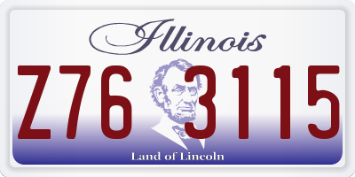 IL license plate Z763115