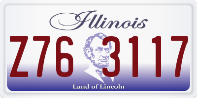 IL license plate Z763117