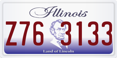 IL license plate Z763133