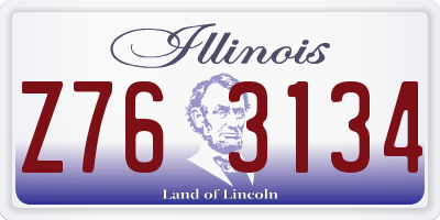 IL license plate Z763134