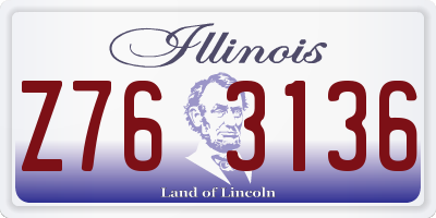 IL license plate Z763136