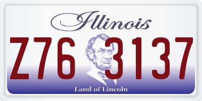 IL license plate Z763137