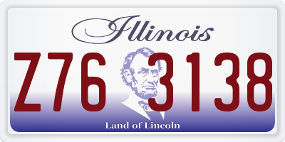 IL license plate Z763138