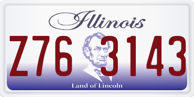 IL license plate Z763143