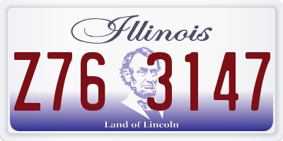 IL license plate Z763147