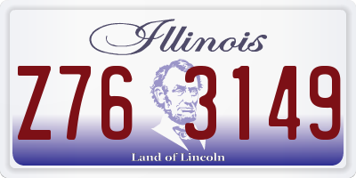 IL license plate Z763149