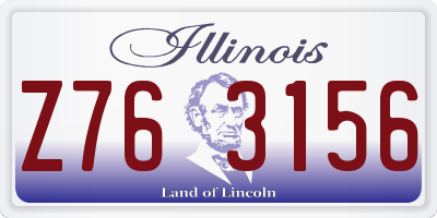 IL license plate Z763156
