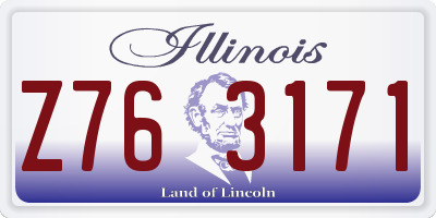 IL license plate Z763171