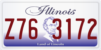 IL license plate Z763172