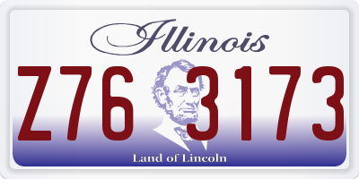 IL license plate Z763173