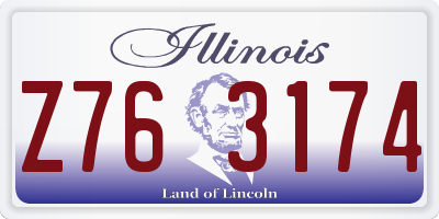 IL license plate Z763174