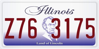 IL license plate Z763175