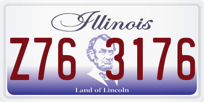 IL license plate Z763176