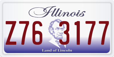 IL license plate Z763177