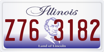 IL license plate Z763182