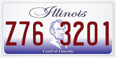 IL license plate Z763201