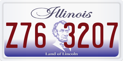 IL license plate Z763207