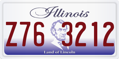 IL license plate Z763212