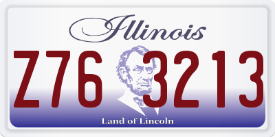 IL license plate Z763213