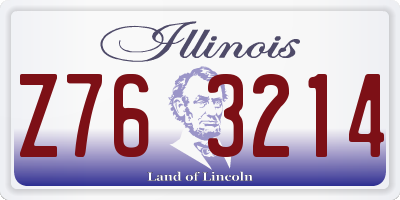 IL license plate Z763214