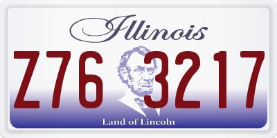 IL license plate Z763217