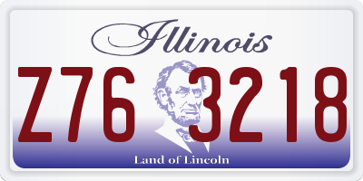 IL license plate Z763218