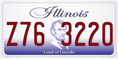 IL license plate Z763220