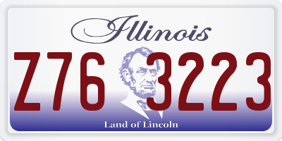 IL license plate Z763223