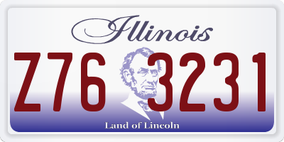 IL license plate Z763231