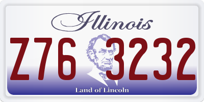 IL license plate Z763232
