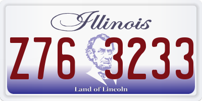 IL license plate Z763233