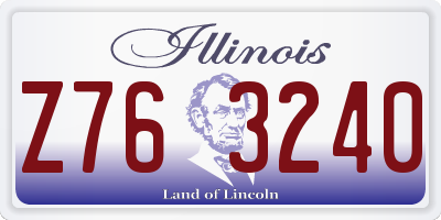 IL license plate Z763240