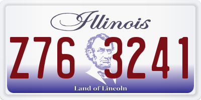 IL license plate Z763241