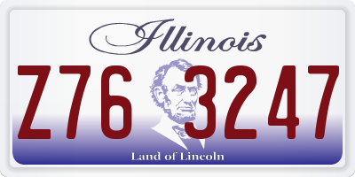 IL license plate Z763247