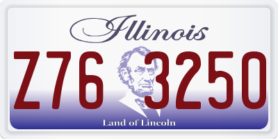 IL license plate Z763250