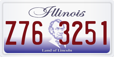 IL license plate Z763251