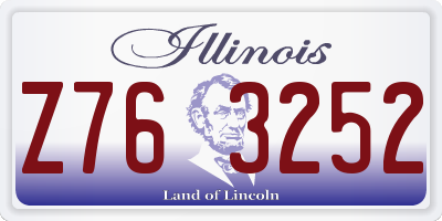 IL license plate Z763252