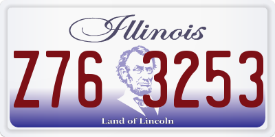 IL license plate Z763253